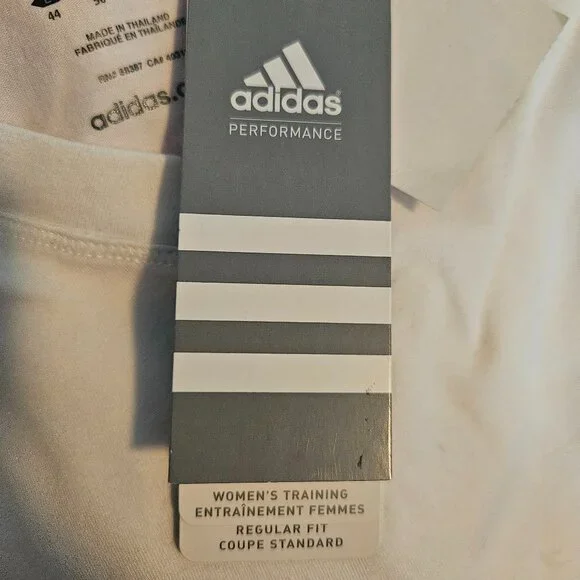 NWT adidas Active Short Sleeve V Neck Womens Training Regular Fit Top Large - Picture 5 of 5